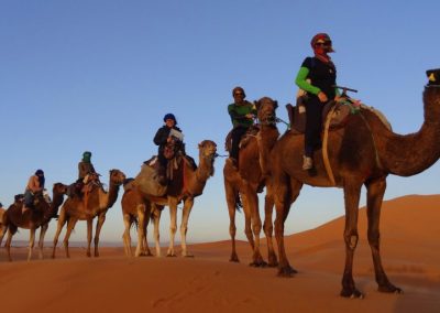 Camel ride at desert of Erg Chebbi in this tour