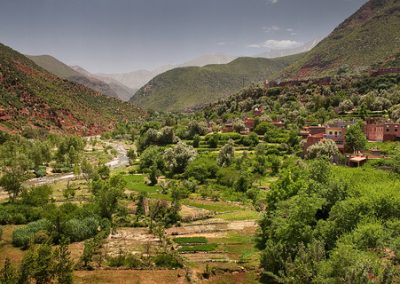 Valley of Ourika in High Atlas Mountains in Morocco