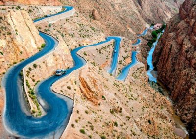 Zigzag Dades Gorges in High Atlas Mountains